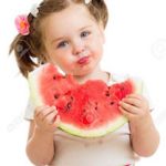 20674802-kid-girl-eating-watermelon-isolated-on-white-background-Stock-Photo